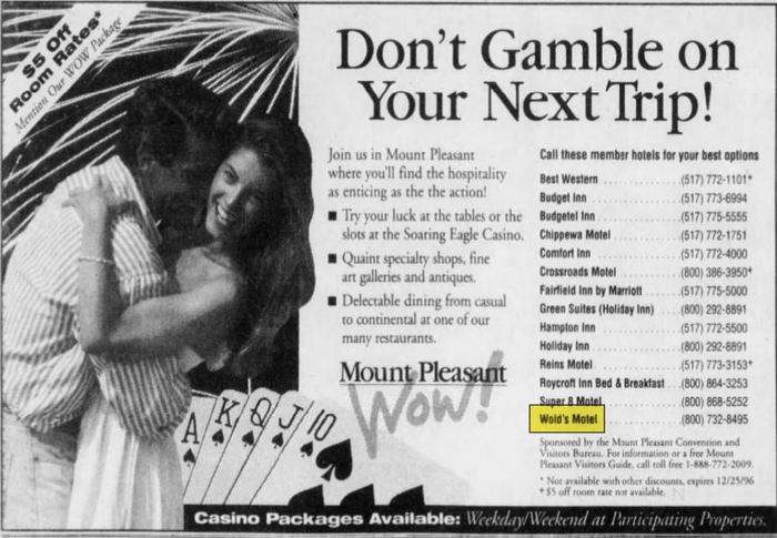 Wolds Motel - Oct 1996 Ad (newer photo)